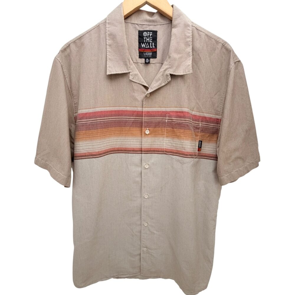 Vans Beige Vans for Joel Tudor Button-Up Cotton Men's Extra Large